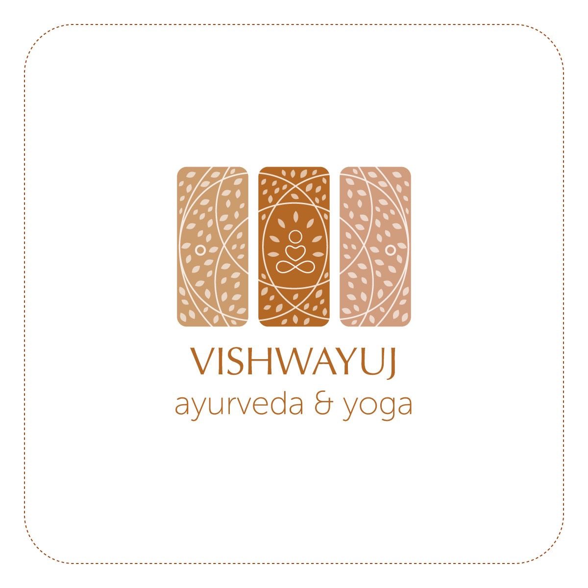 Ember & Ink Logo design options for Vishwayuj Ayurveda and Yoga, Eindhoven, Netherlands